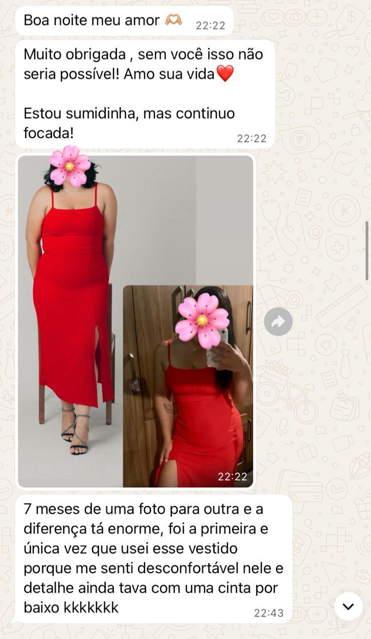 Antes e depois de paciente